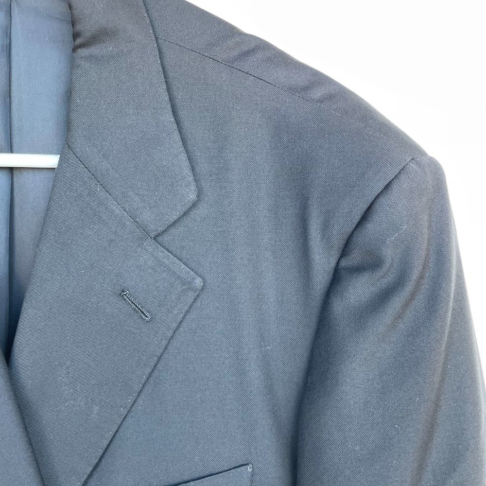 Black Brooks Brothers Golden Fleece 3-Button Suit Jacket - Picture 3 of 5